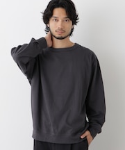 ソフトメランジクルーネックTシャツ 長袖