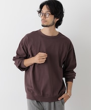 ソフトメランジクルーネックTシャツ 長袖