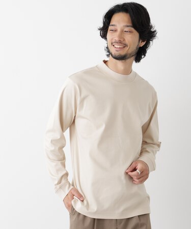 アンチスメルモックネックTシャツ 長袖