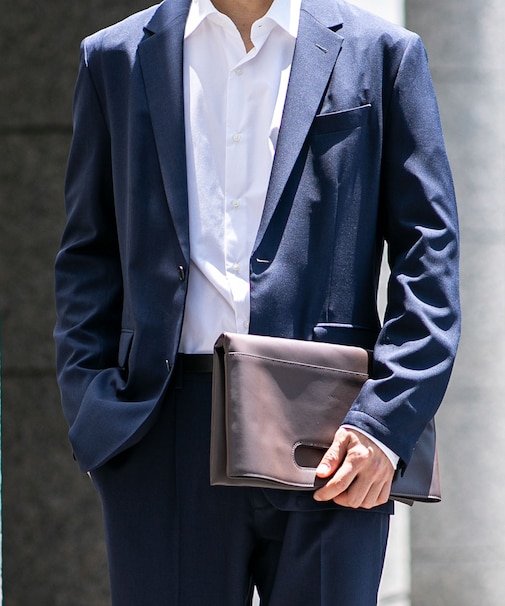 WEB限定／シンセティックレザー2WAYクラッチバッグ