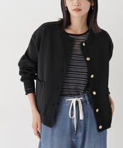 洗濯機洗い可スポンディッシュニットクルーネックカーディガン