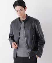 ラムナッパレザーシングルライダースジャケット