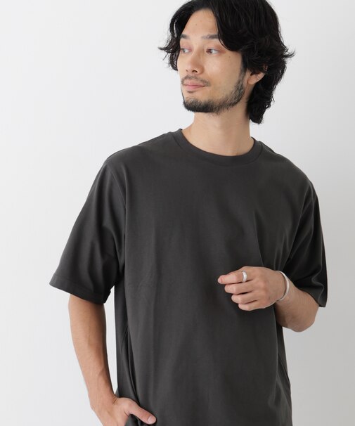 微起毛クロップドTシャツ 半袖