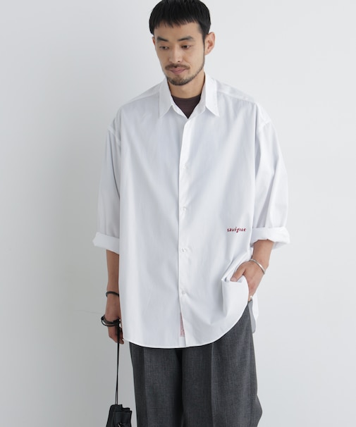 「OtoNANO｣×SAVIGNAC レタードワイドシャツ