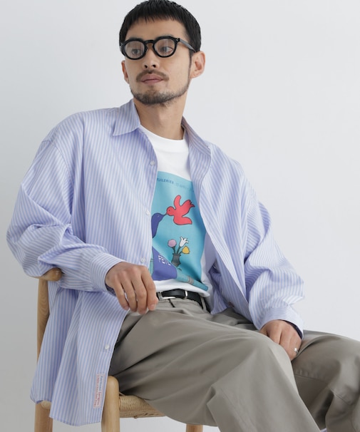 「OtoNANO｣×SAVIGNAC レタードワイドシャツ