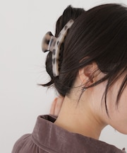 マーブルヘアクリップ