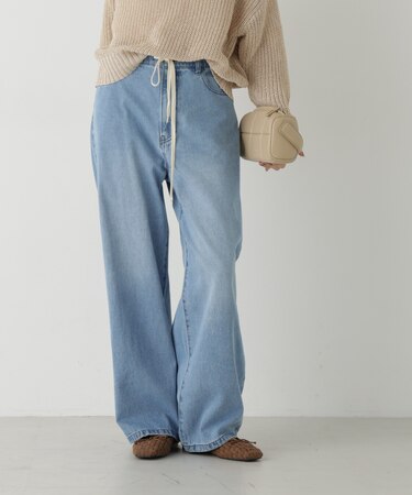 ドロストワイドデニムパンツ