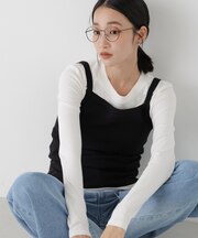 WEB限定／ロンT×キャミ カットレイヤードアンサンブルセット