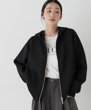 スポンディッシュダンボールカットジップアップフードトップス