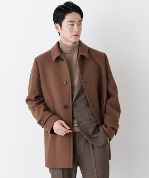 NEW ON COAT」ウール／Nショートステンカラーコート｜ナノ・ユニバース