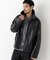 「SURPLUS」 フェイクレザーブルゾン