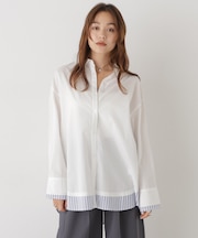 レイヤードライクワイドシルエットシャツ
