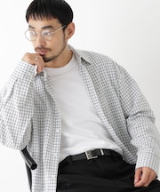 ウインドーチェックシャツ 長袖