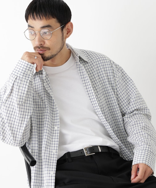 ウインドーチェックシャツ 長袖