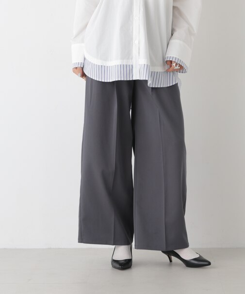 ツータックワイドツイルパンツ(セットアップ可)