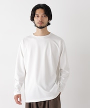 「モダンコンフォートシリーズ」モクロディ ボートネック サイドスリット Tシャツ