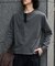 WEB限定／度詰めプレーティングフェードカラークロップドTシャツ長袖