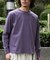 WEB限定／度詰めプレーティングフェードカラークロップドTシャツ長袖