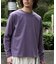 WEB限定／度詰めプレーティングフェードカラークロップドTシャツ長袖