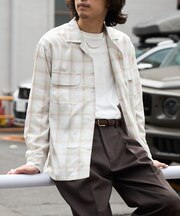 WEB限定／TRドレープオンブレーシャツ 長袖
