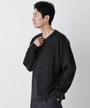 タスマニアウールミックス　ミラノリブリラックスニット