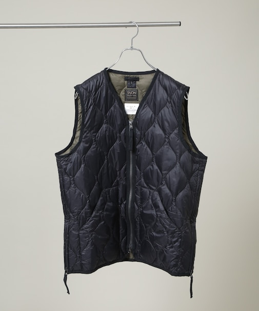 TAION/MILITARY V NECK W-ZIP DOWN VT