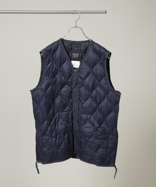 TAION/MILITARY V NECK W-ZIP DOWN VT