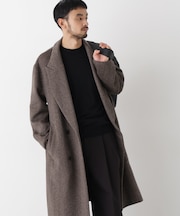 「ASSEMBLANC」 カシミヤブレンドリバーピークドラペルダブルコート
