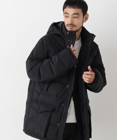 ALLIED FEATHER+DOWN ステッチミドルダウン フード脱着/撥水