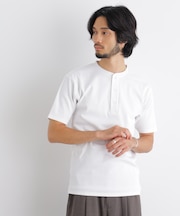 コンパクトヘンリーネックTシャツ 半袖