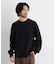 コットンMIXバルキークルーネックニット