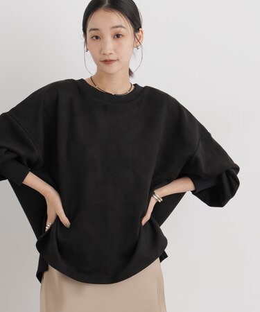カットスエードサイドスリットワイドプルオーバー(セットアップ可)