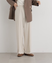 ストレッチカットジョーゼットイージーワイドパンツ(セットアップ可)