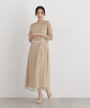 kaene／コードレースチョーカーネックドレス