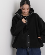 WEB限定／スタンドカラージップボアブルゾン