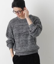 ツイードクルーネックニット