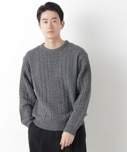 ネップケーブルニット