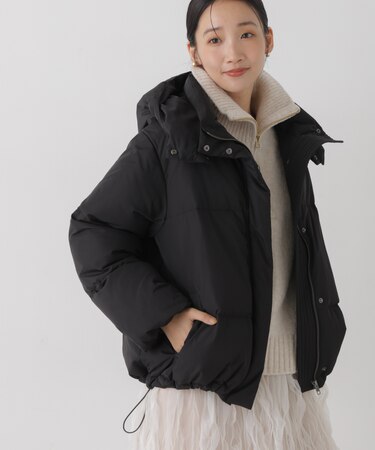&mall限定/撥水加工フードショート丈ダウンコート