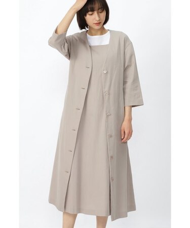 ◆オーガニックサイロ微強撚ベルト付きワンピース