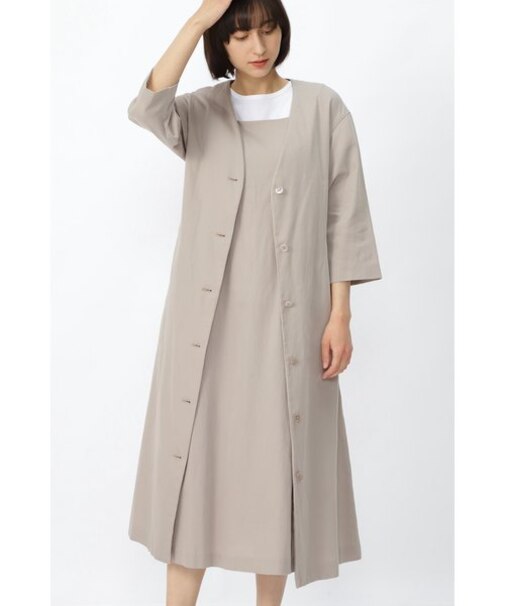 ◆オーガニックサイロ微強撚ベルト付きワンピース