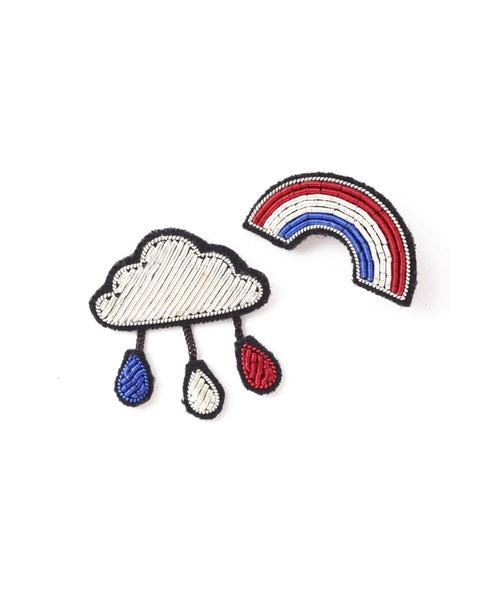 マコン&レスコア　雲と虹のデザイン ブローチ ◇MACON＆LESQUOY（マコン＆レスコア）虹・雲ブローチ