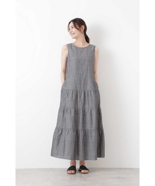 ◇シャンブレーティアードワンピース≪Rue dieu a la HUMAN WOMAN