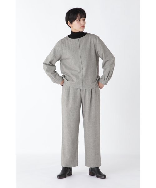 ◇セミ梳毛ツイルパンツ｜ヒューマンウーマンの通販｜&mall（アンド