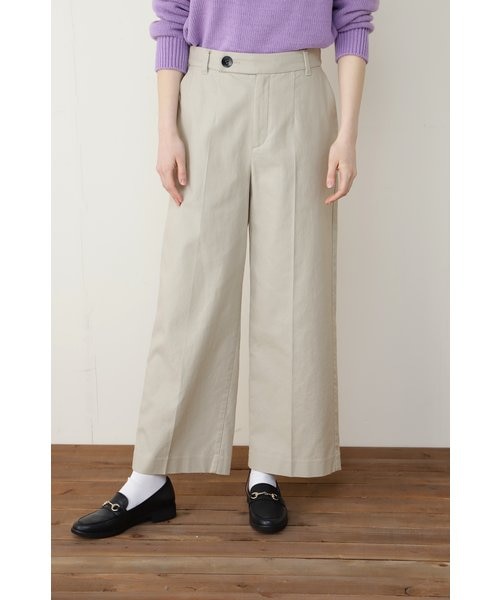 ◇コットンセミワイドパンツ｜ヒューマンウーマンの通販｜&mall