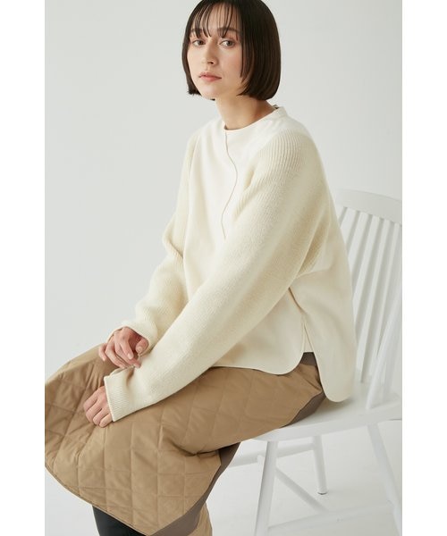 新品未使用　DIANTE ニットドッキングダウン　ホワイト White Knit Down Jaket【ホワイトダッグダウン90%使用】 | glance