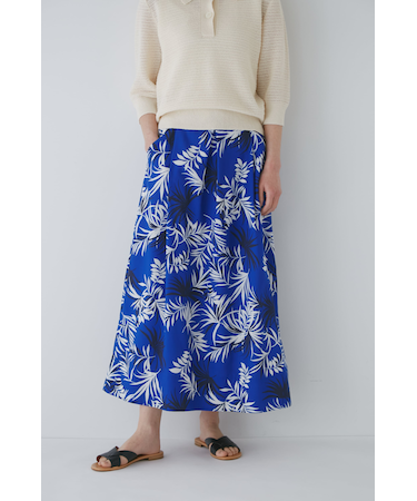 ◆リーフプリントスカート