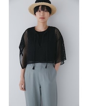◆アシンメトリースリーブポンチョ
