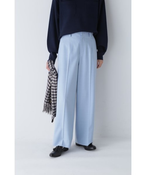 ◆センタープレスセミワイドパンツ