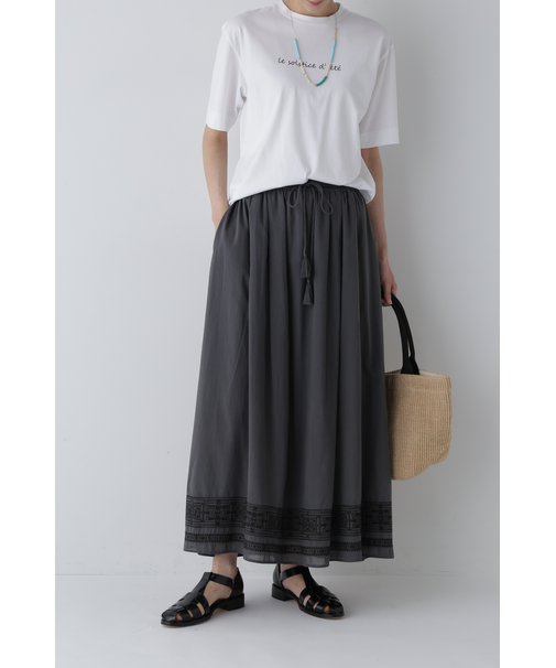 ◆インド刺繍コットンボイルスカート