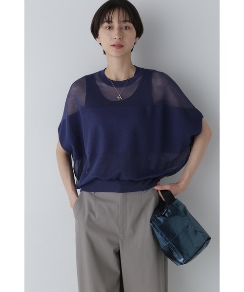 ◇シアーパネルニットプルオーバー｜ヒューマンウーマンの通販｜&mall